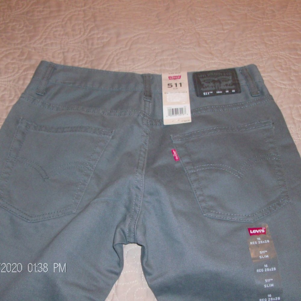 levis 511 gray slim jeans, 28x28, nwt, M Levis 13